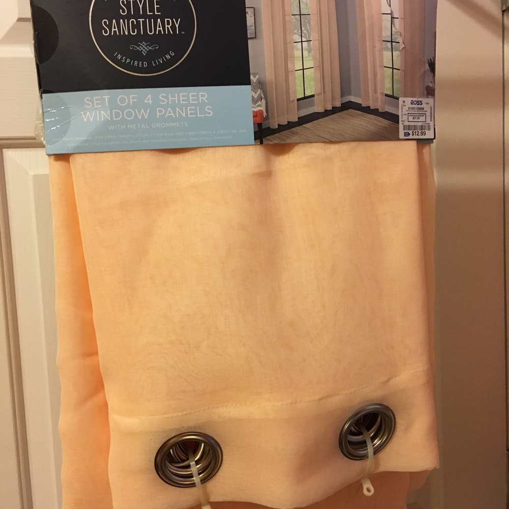 Orange Sheer Curtains